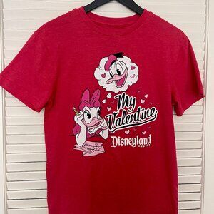 Disneyland Valentine’s Day Shirt Red | Donald & Daisy Heart Tee